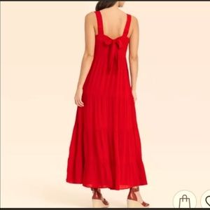 Tie Back Red Sundress Size M